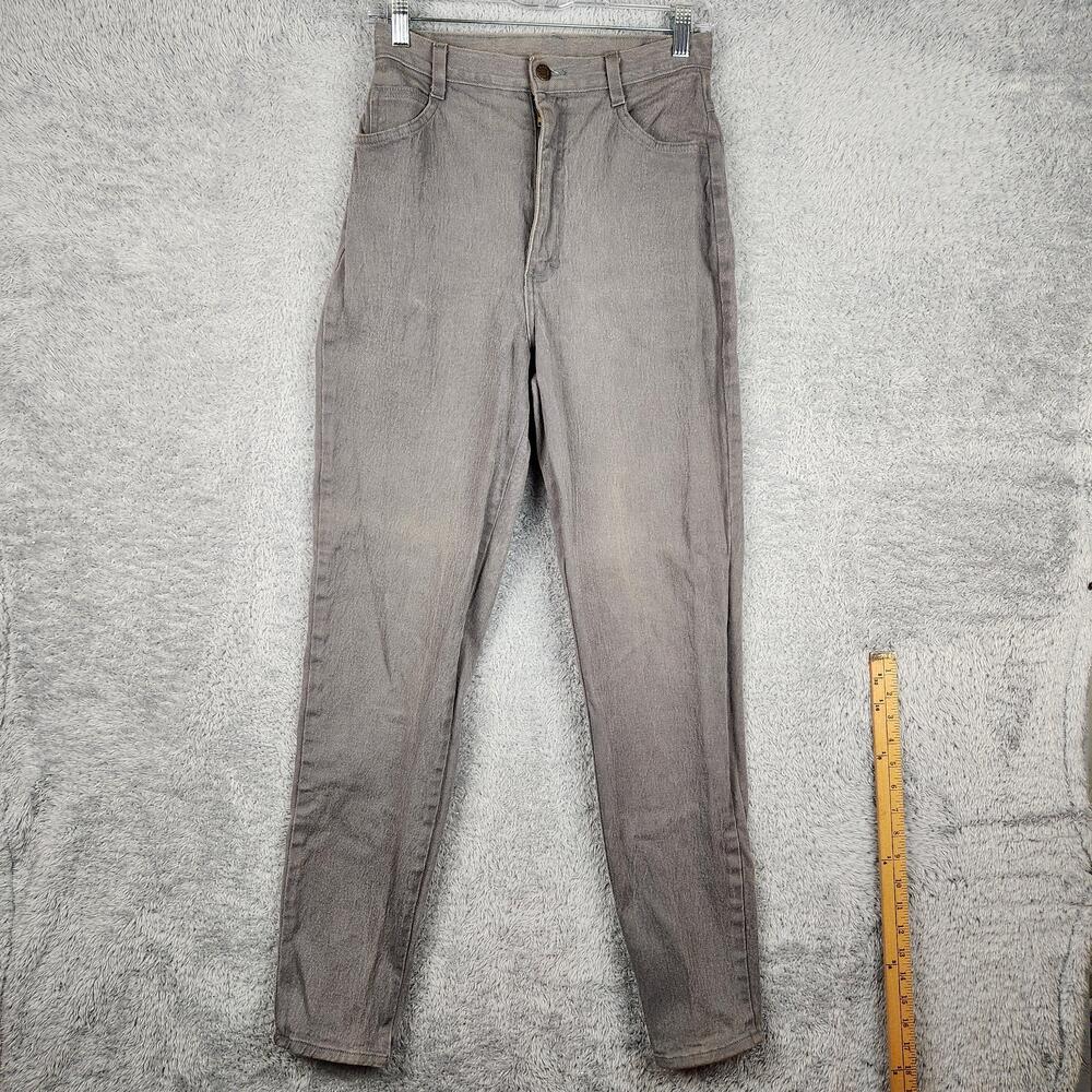 Vintage Forenza Jeans Womens 8 Gray High Rise Skinny Stretch USA 90s Talon Zip